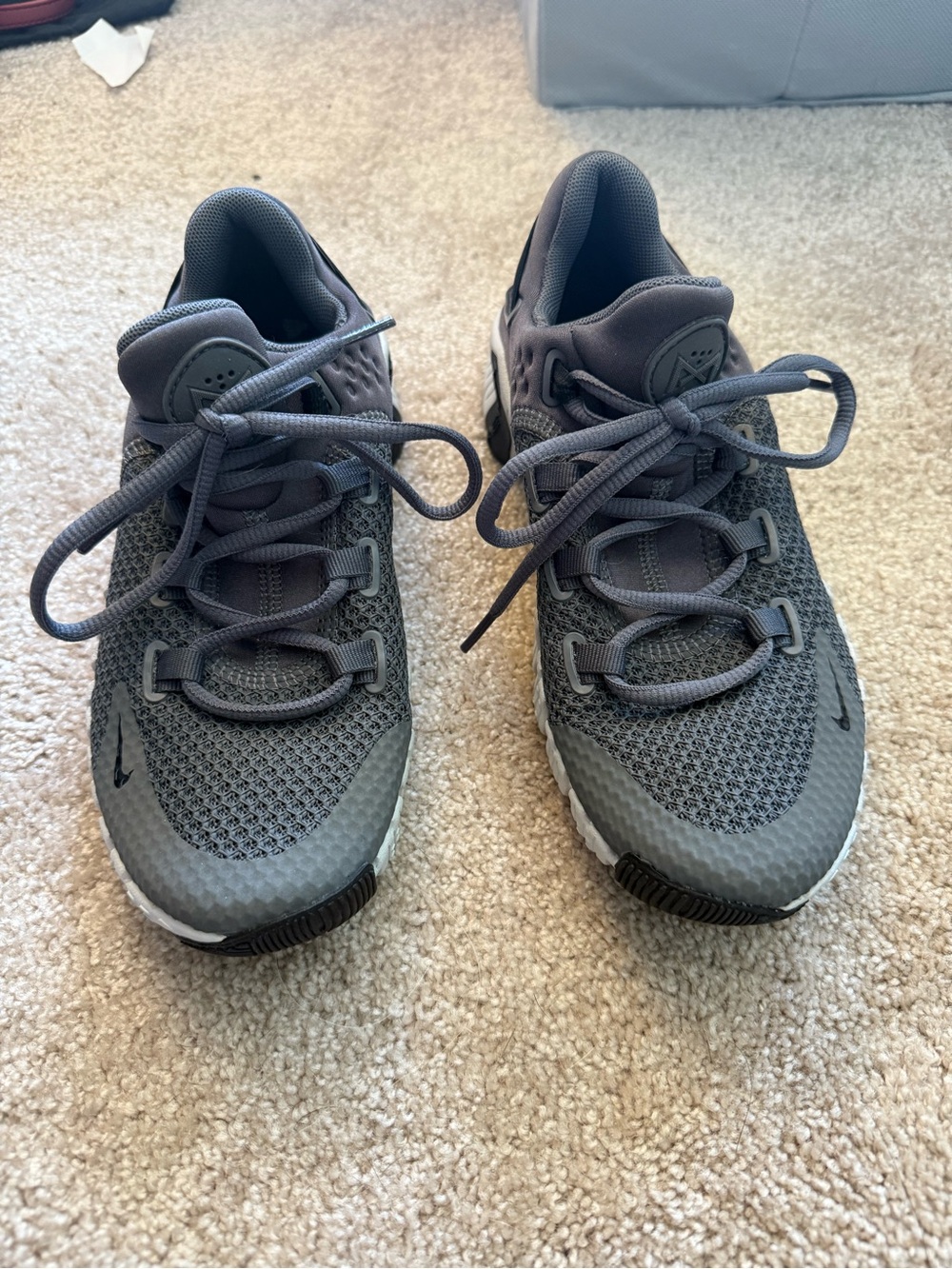 Nike Charcoal Gray Low-Top Mesh Running Shoes